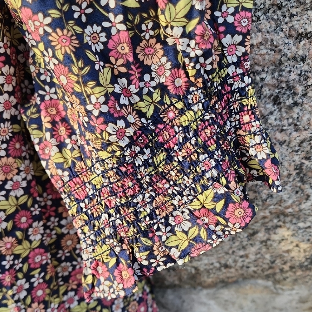 NWT J. Crew Smocked Puff-Sleeve Poplin Cotton Top In Meadow Floral XL - Picture 5 of 16